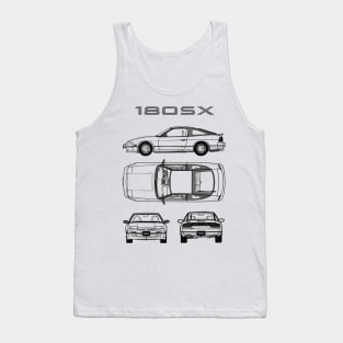 Nissan 180SX Blueprint Tank Top